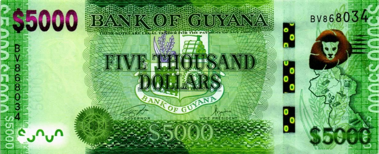 ГАЙАНА 5000 ДОЛЛАРОВ мини 1