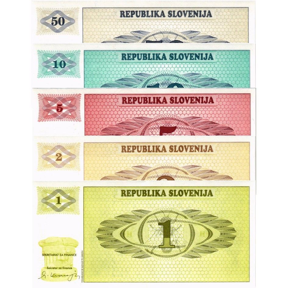 СЛОВЕНИЯ НАБОР 1-2-5-10-50 ТОЛАР