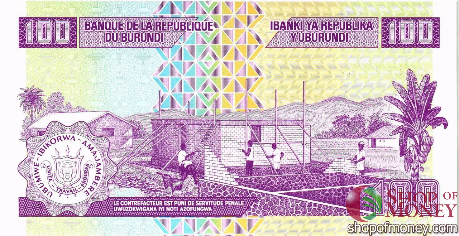 БУРУНДИ 100 ФРАНКОВ мини 2
