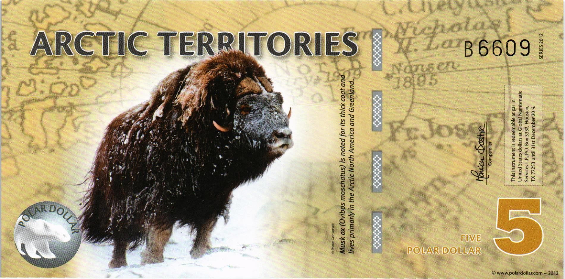 АРКТИЧЕСКИЕ ТЕРРИТОРИИ 5 ДОЛЛАРОВ