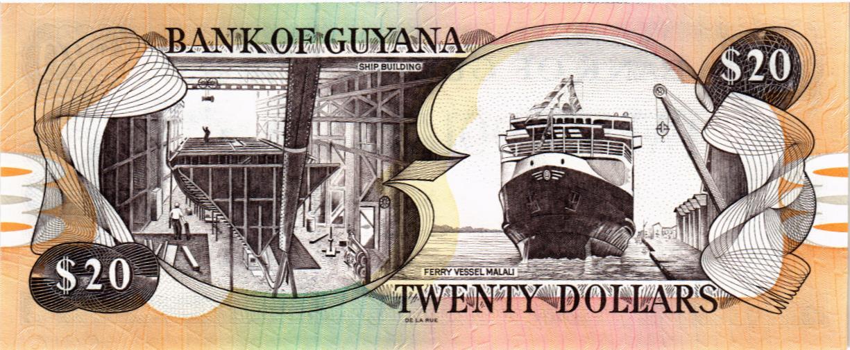 ГАЙАНА 20 ДОЛЛАРОВ мини 2