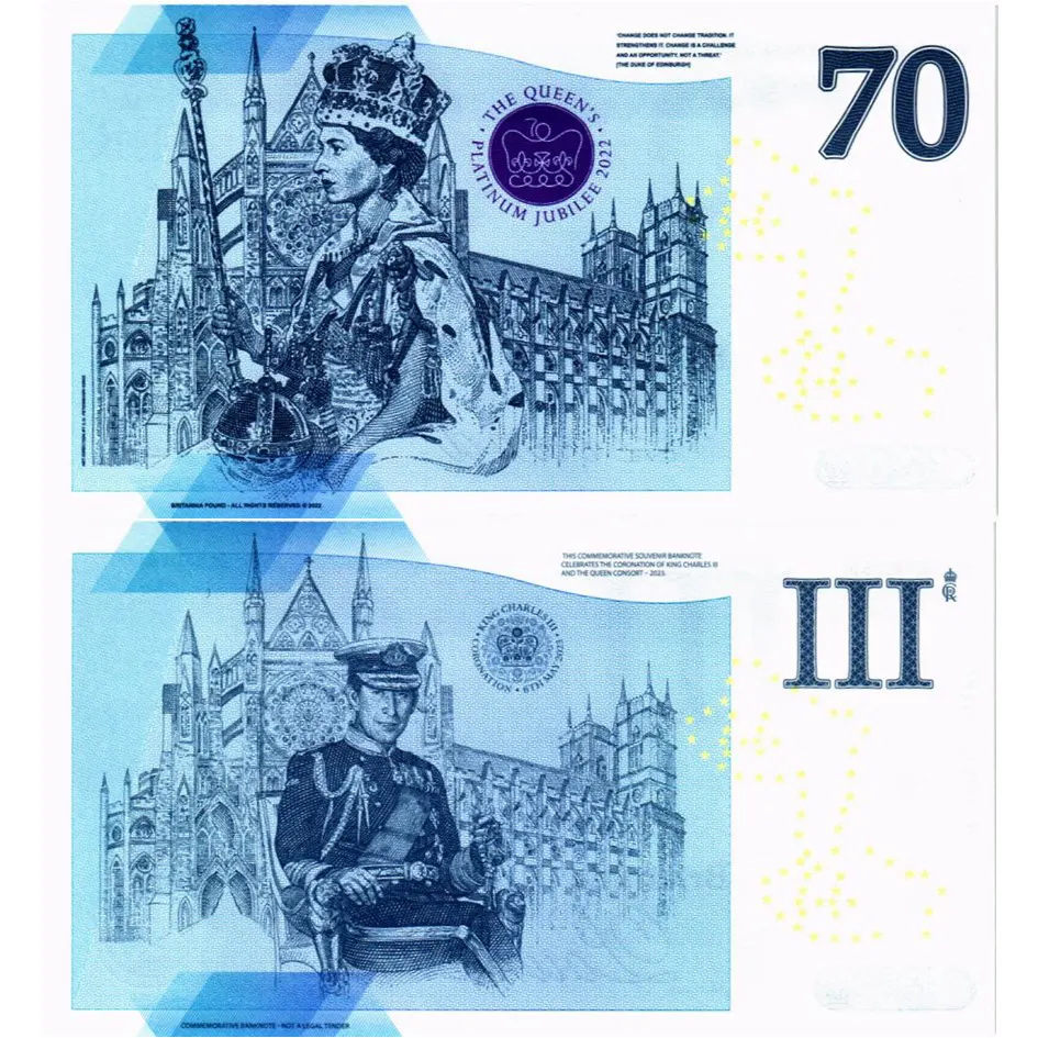 ВЕЛИКОБРИТАНИЯ/АНГЛИЯ НАБОР 1 ФУНТ (ЕЛИЗАВЕТА II и КАРЛ III) мини 2