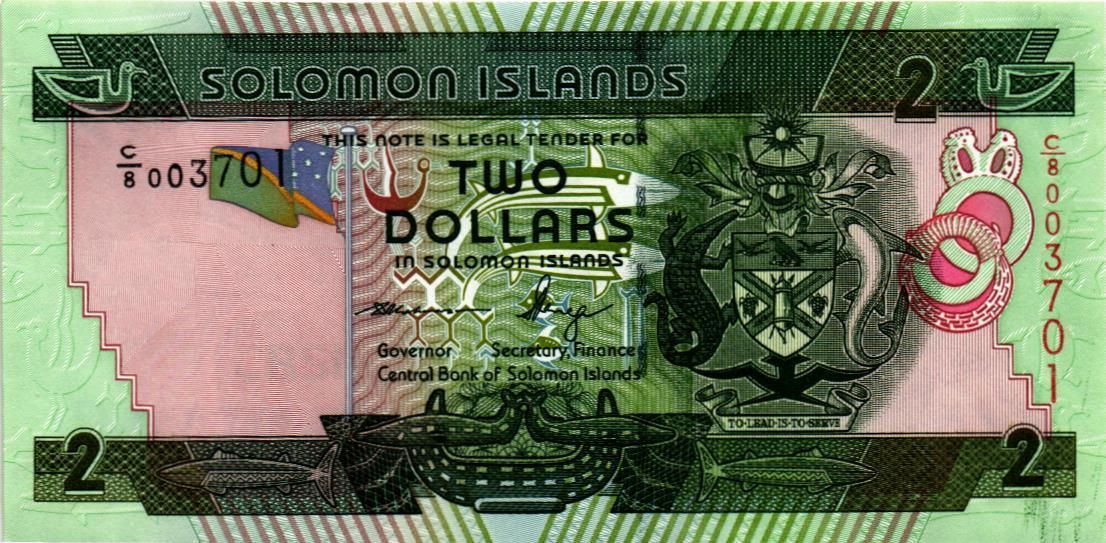 СОЛОМОНОВЫ ОСТРОВА 2 ДОЛЛАРА мини 1