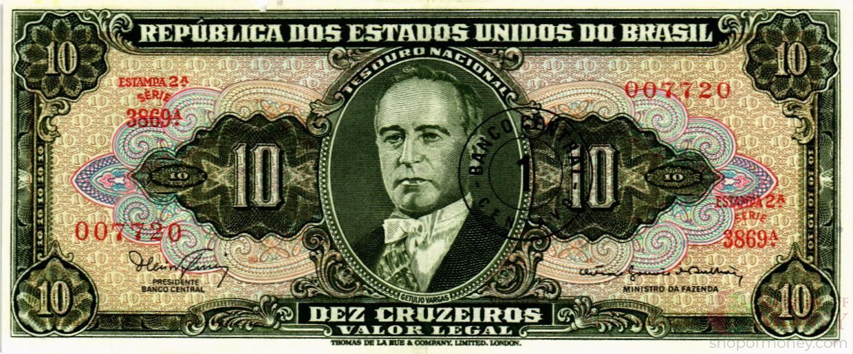 БРАЗИЛИЯ 1 СЕНТАВО (НАДПЕЧАТКА)