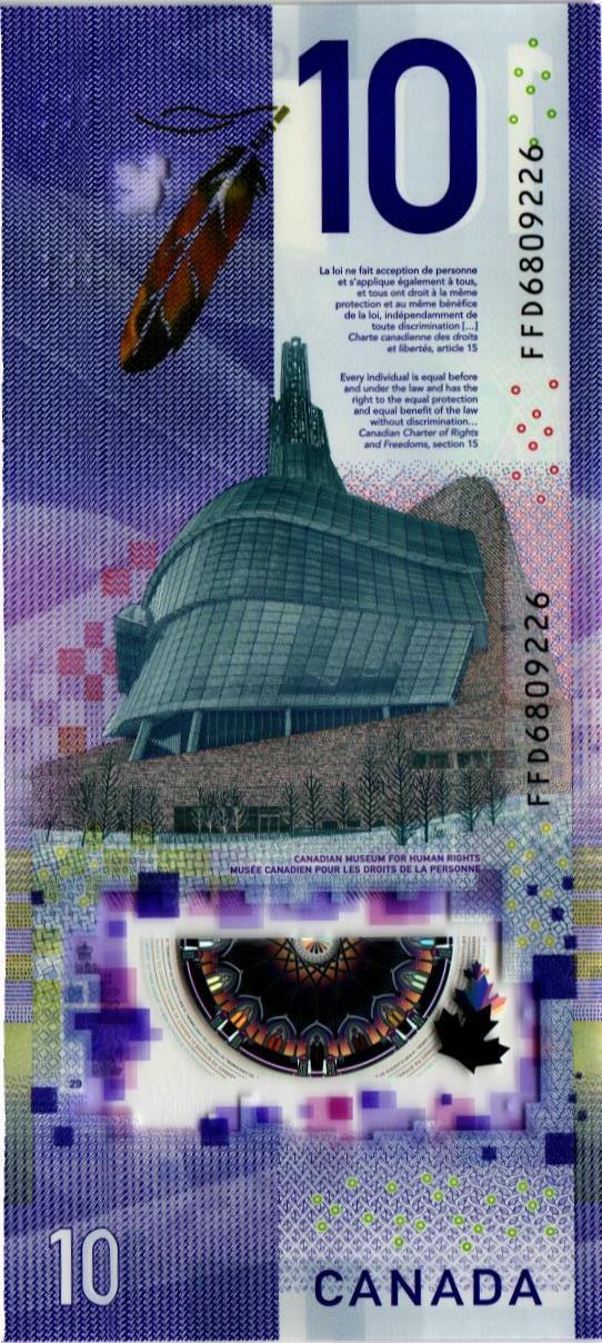 КАНАДА 10 ДОЛЛАРОВ мини 2