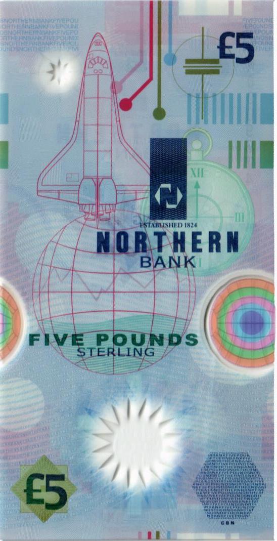 СЕВЕРНАЯ ИРЛАНДИЯ 5 ФУНТОВ (NORTHERN BANK) мини 2