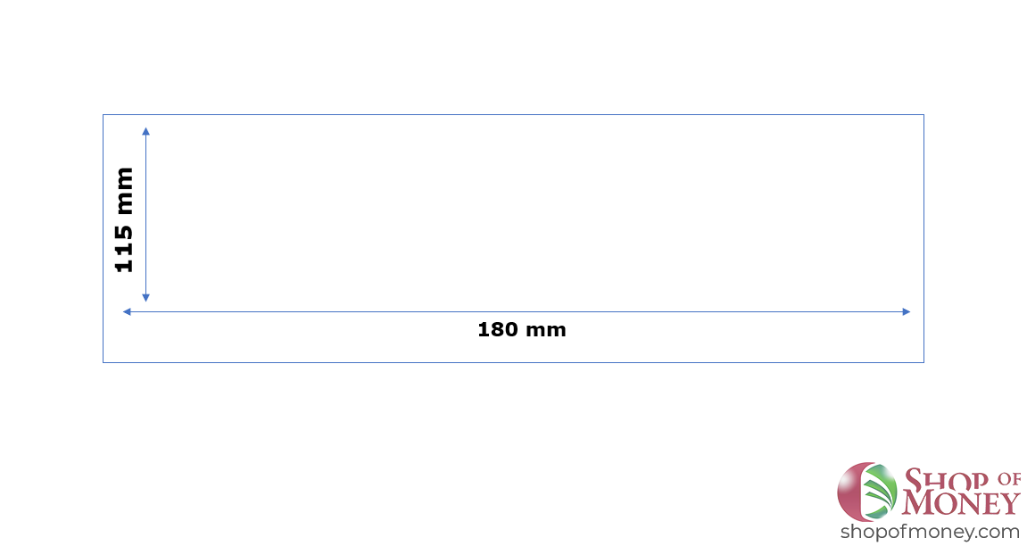 ХОЛДЕР ДЛЯ БАНКНОТ (115 mm x 180 mm) - 100 шт мини 3