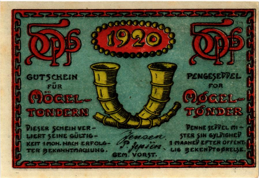 ДАНИЯ-ГЕРМАНИЯ 50 ПФЕННИГОВ (НОТГЕЛЬД) мини 2