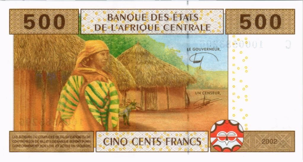 CAS - ЧАД 500 ФРАНКОВ (C) мини 2