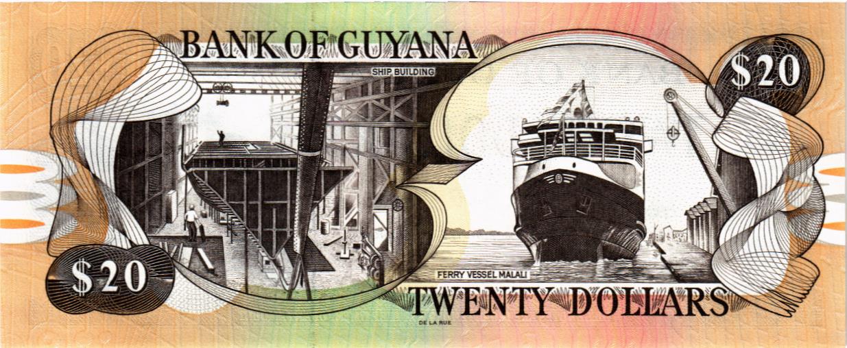 ГАЙАНА 20 ДОЛЛАРОВ мини 2