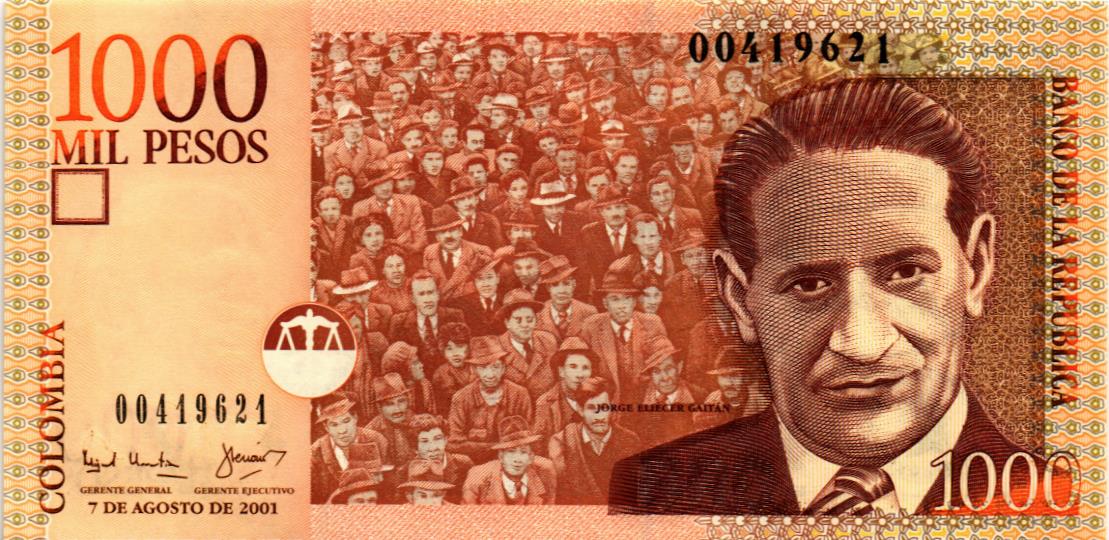 КОЛУМБИЯ 1000 ПЕСО (07.08.2001)