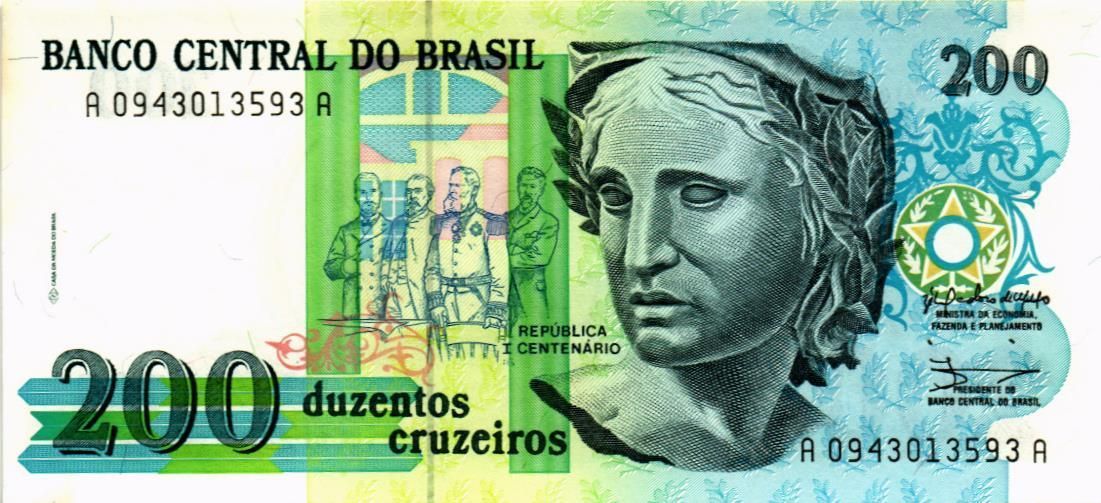 БРАЗИЛИЯ 200 КРУЗЕЙРО мини 1