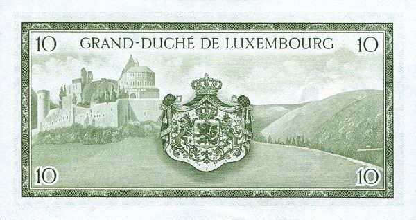 ЛЮКСЕМБУРГ 10 ФРАНКОВ мини 2