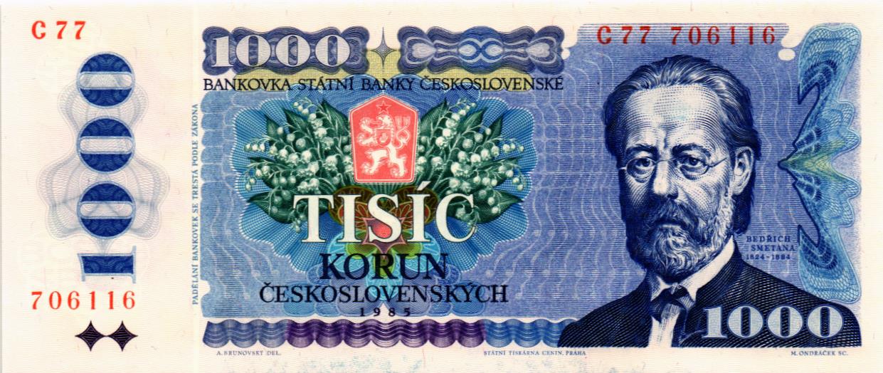 ЧЕХОСЛОВАКИЯ 1000 КРОН мини 1