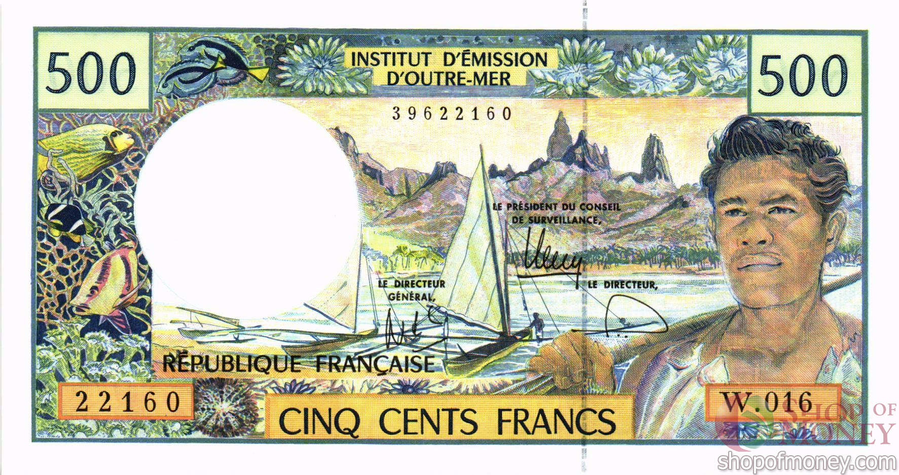 ФРАНЦУЗСКАЯ ПОЛИНЕЗИЯ 500 ФРАНКОВ (Новые) мини 1