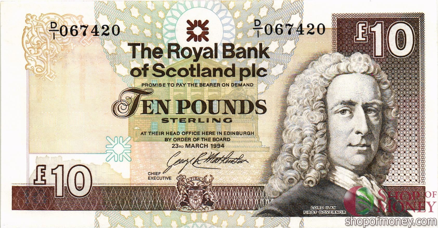 ШОТЛАНДИЯ 10 ФУНТОВ (ROYAL BANK OF SCOTLAND)