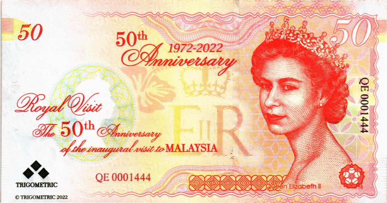 КОРОЛЕВА ЕЛИЗАВЕТА II (ТЕСТОВАЯ БАНКНОТА - В БУКЛЕТЕ) мини 13