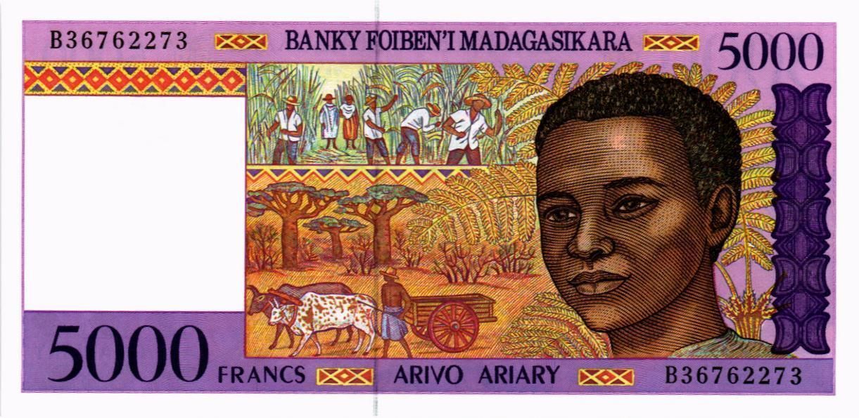 МАДАГАСКАР 5000 ФРАНКОВ мини 1