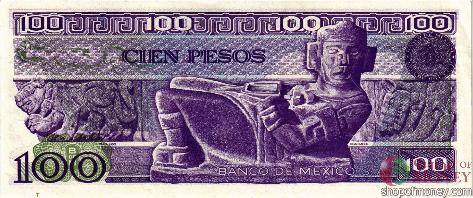 МЕКСИКА 100 ПЕСО (-VF- СЕРИЯ) мини 2