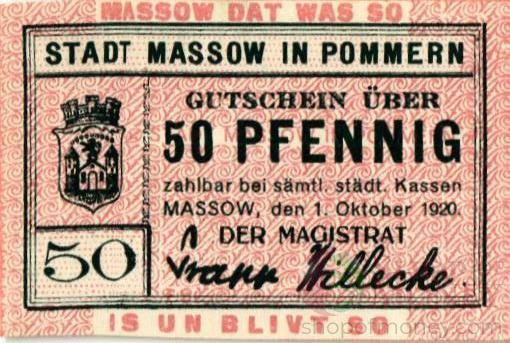 ГЕРМАНИЯ 50 ПФЕННИГОВ (НОТГЕЛЬД) мини 1