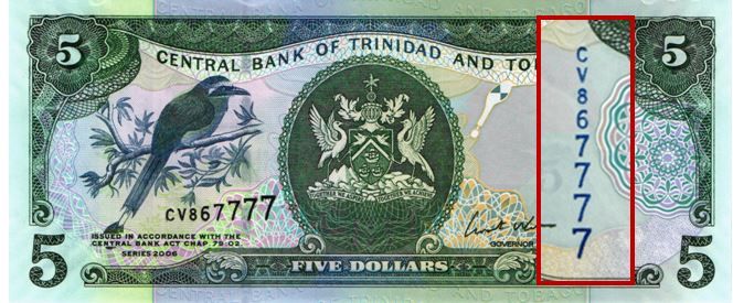 ТРИНИДАД И ТОБАГО 5 ДОЛЛАРОВ #CV867777