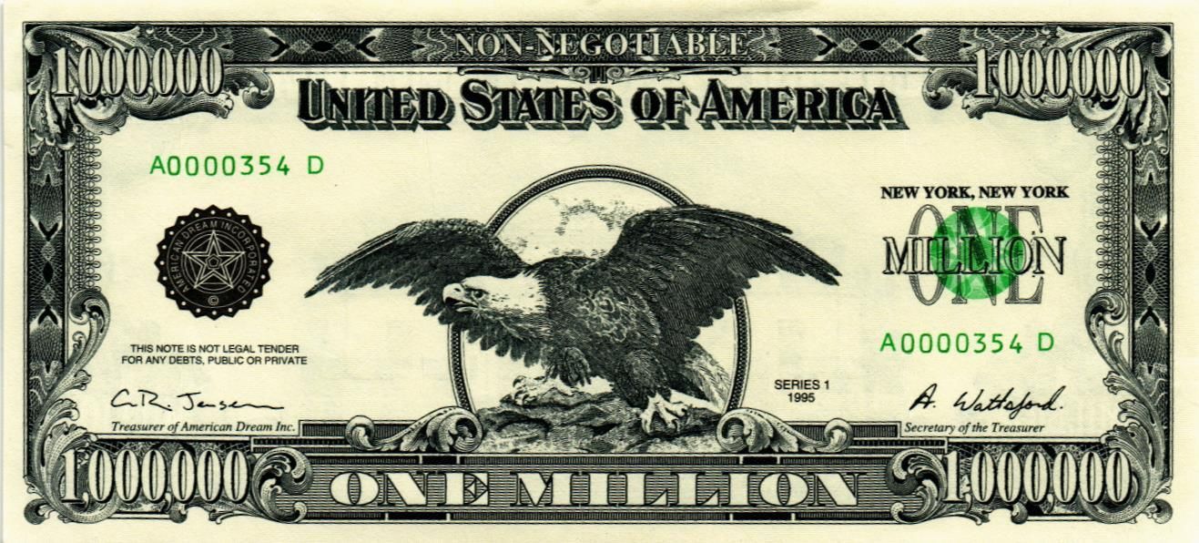 США 1000000 ДОЛЛАРОВ мини 1