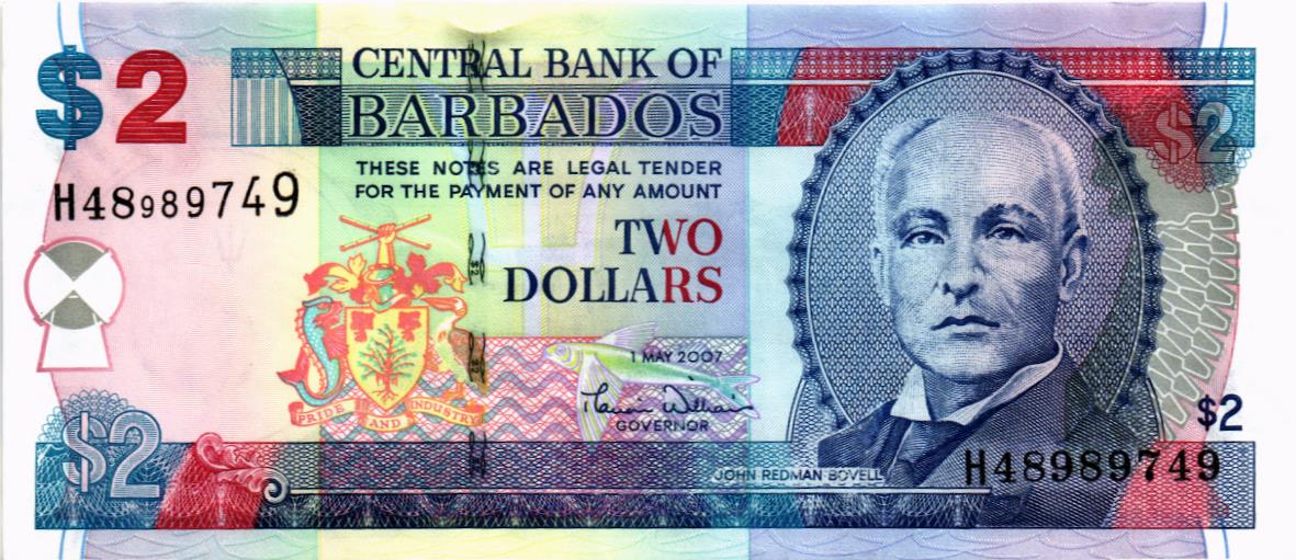 БАРБАДОС 2 ДОЛЛАРА
