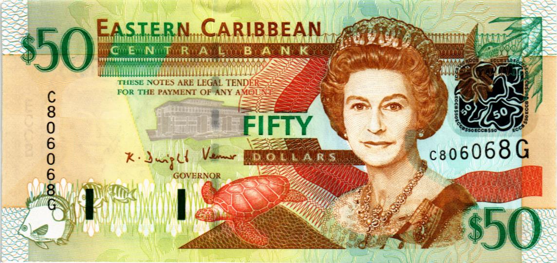 ВОСТОЧНЫЕ КАРИБЫ 50 ДОЛЛАРОВ (G - ГРЕНАДА) мини 1