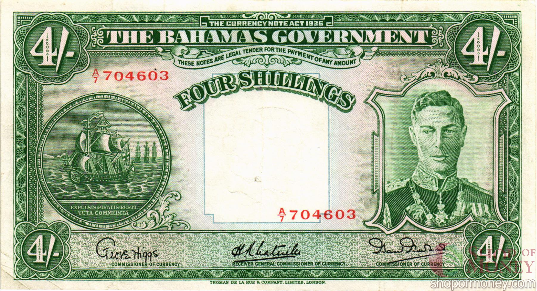 БАГАМСКИЕ ОСТРОВА 4 ШИЛЛИНГА