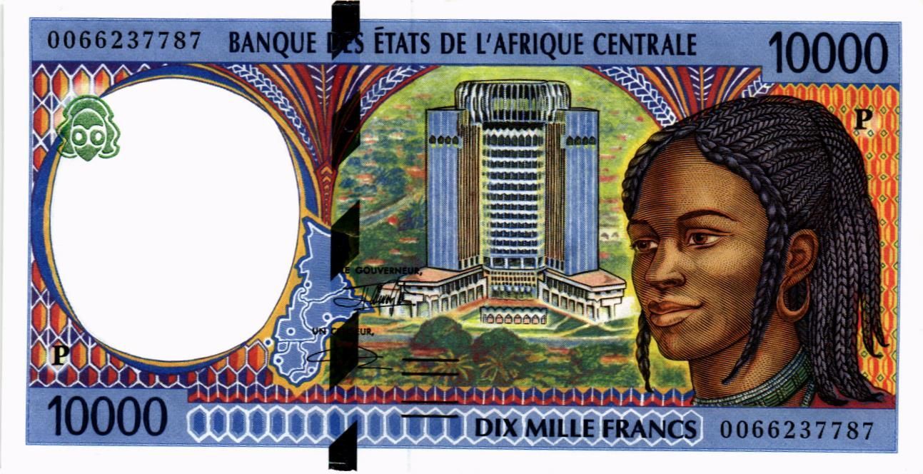 CAS - ЧАД 10000 ФРАНКОВ (P)