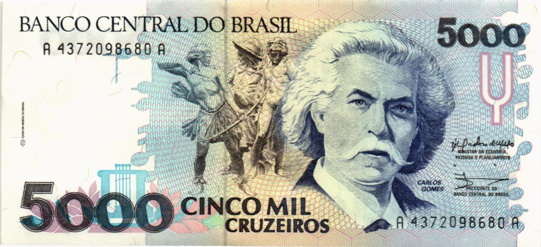 БРАЗИЛИЯ 5000 КРУЗЕЙРО