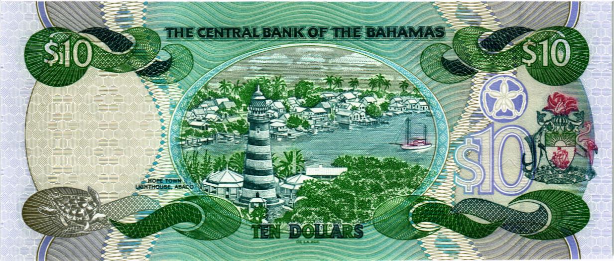 БАГАМСКИЕ ОСТРОВА 10 ДОЛЛАРОВ мини 2
