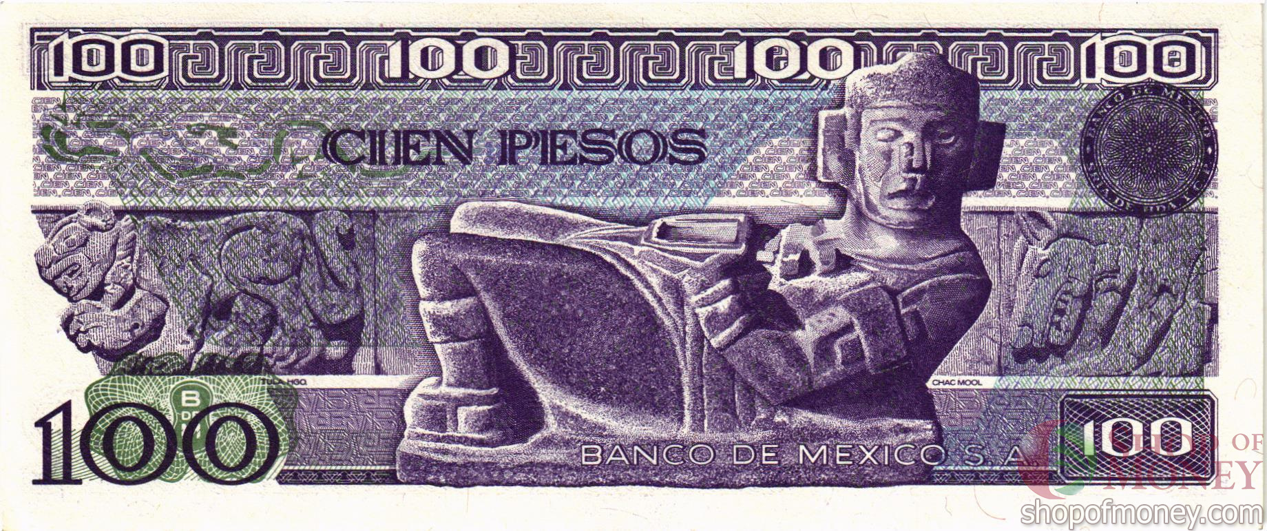 МЕКСИКА 100 ПЕСО (-UQ- СЕРИЯ) мини 2