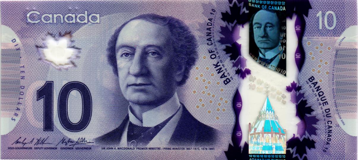 КАНАДА 10 ДОЛЛАРОВ мини 1