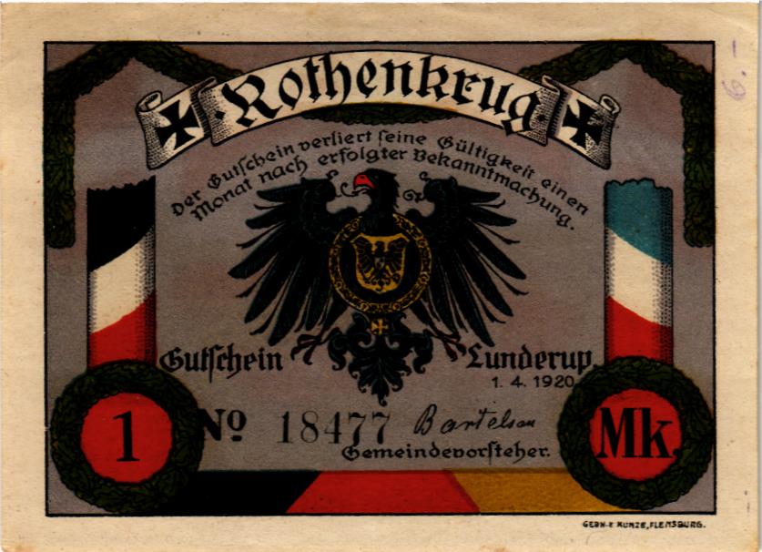 ДАНИЯ-ГЕРМАНИЯ 1 МАРКА (НОТГЕЛЬД) мини 2