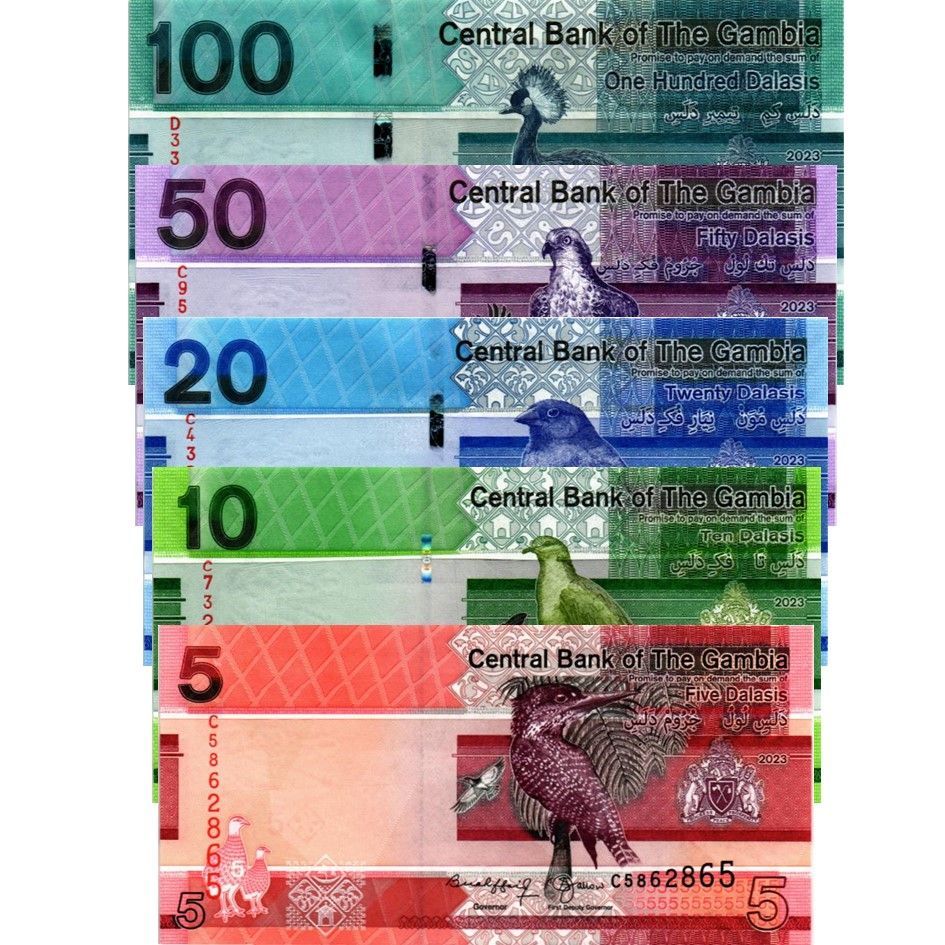 ГАМБИЯ НАБОР 5 10 20 50 100 ДАЛАСИ