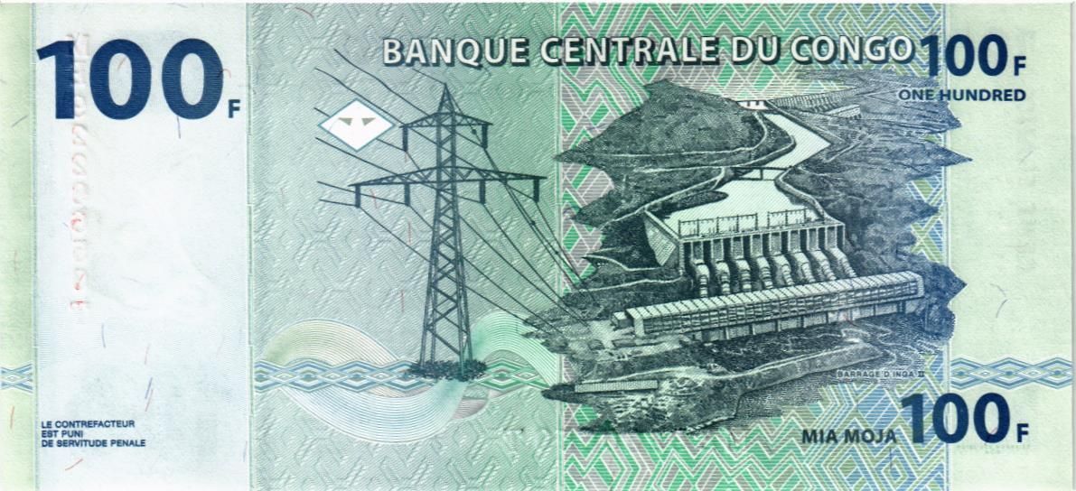 КОНГО ДР 100 ФРАНКОВ (Hôtel des Monnaies) мини 2