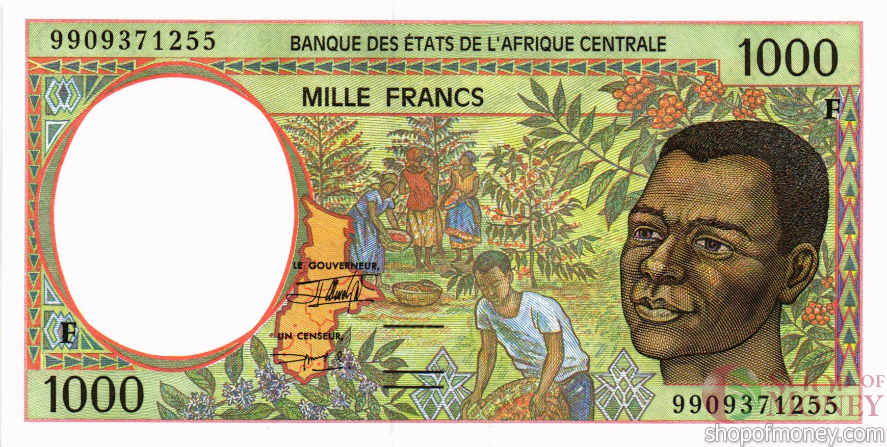 CAS - ЦАР 1000 ФРАНКОВ (F) мини 1