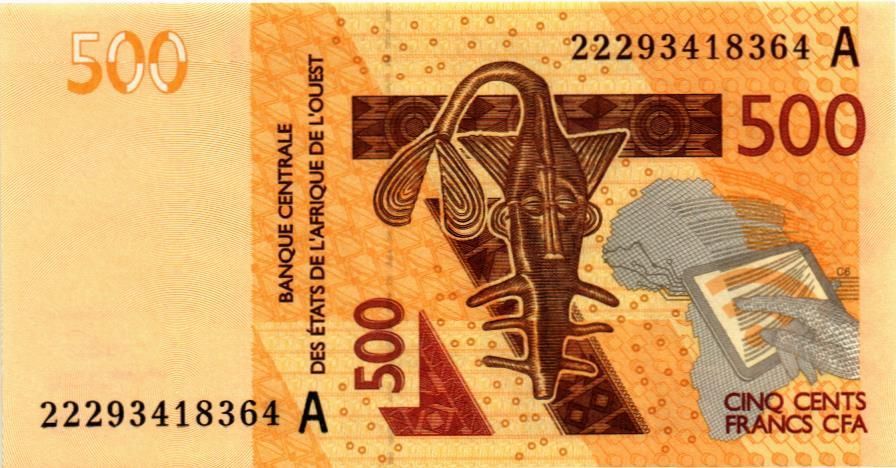 КОТ-Д'ИВУАР 500 ФРАНКОВ мини 1