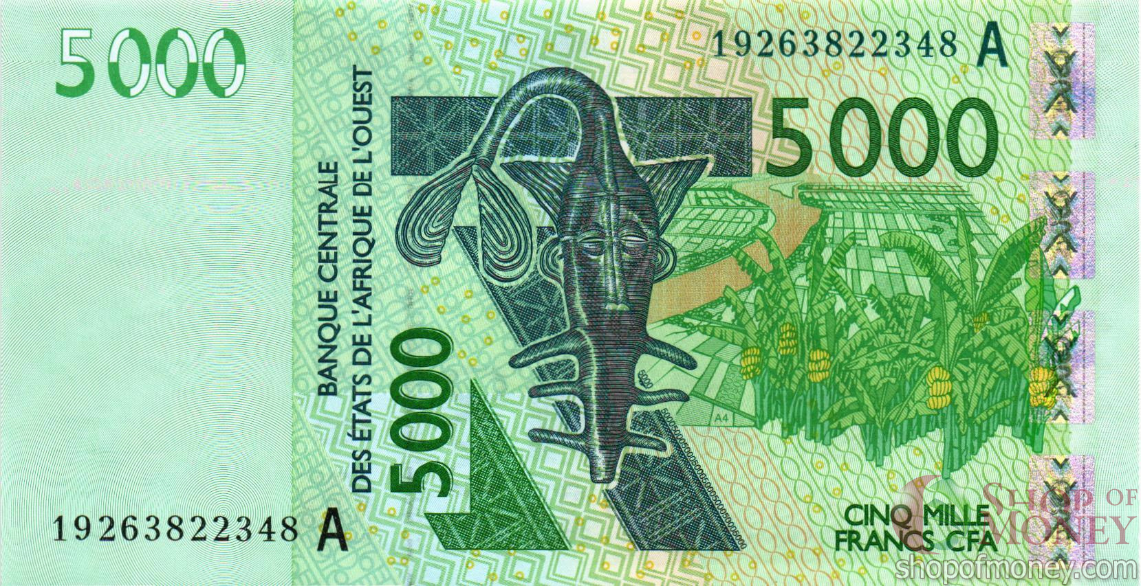 КОТ-Д'ИВУАР 5000 ФРАНКОВ