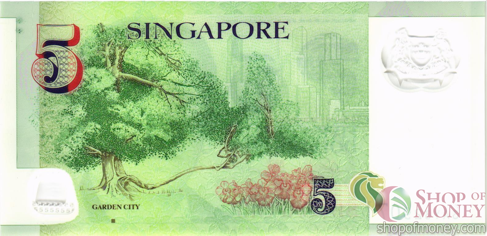 СИНГАПУР 5 ДОЛЛАРОВ мини 2