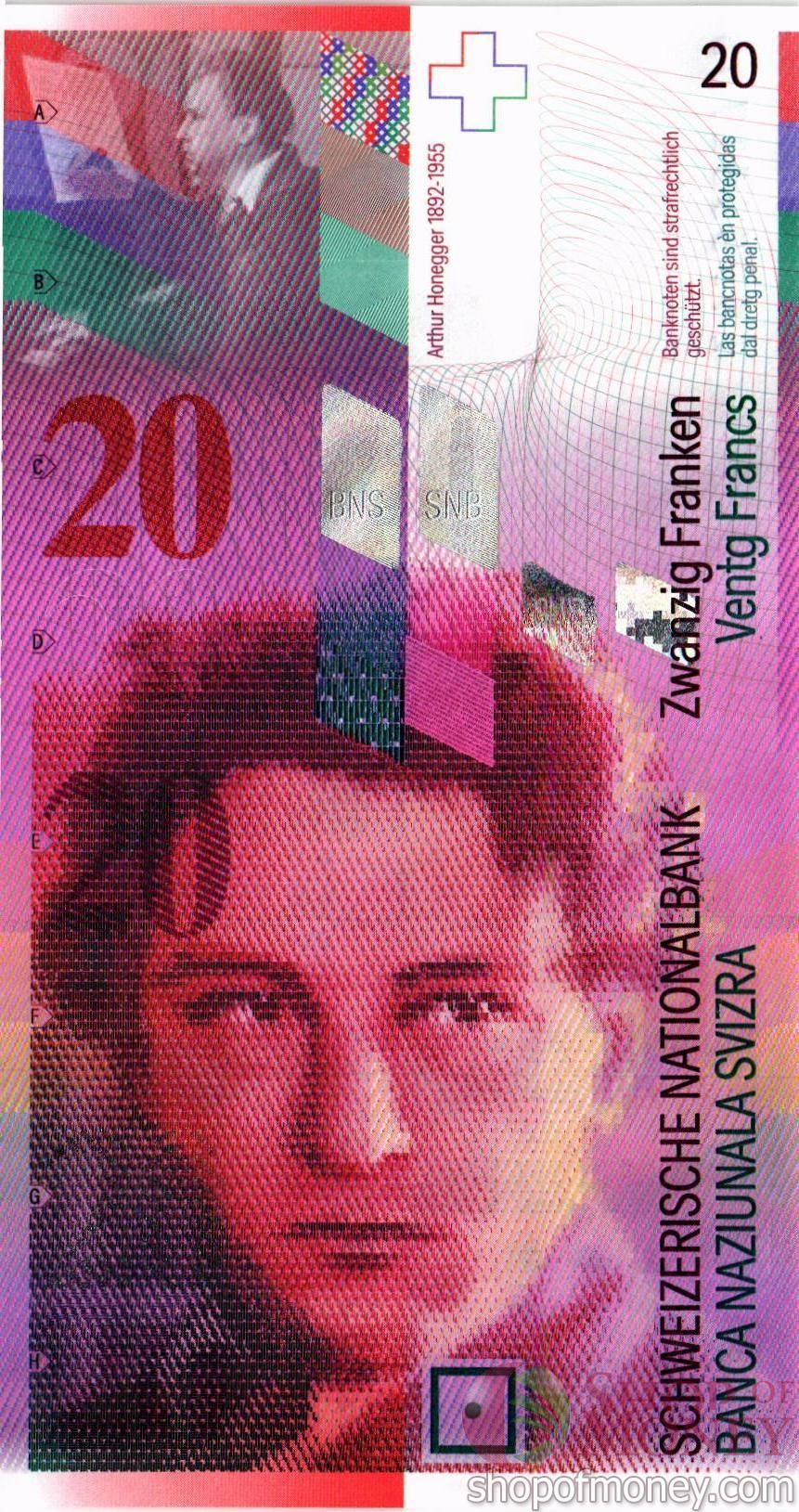 ШВЕЙЦАРИЯ 20 ФРАНКОВ мини 1