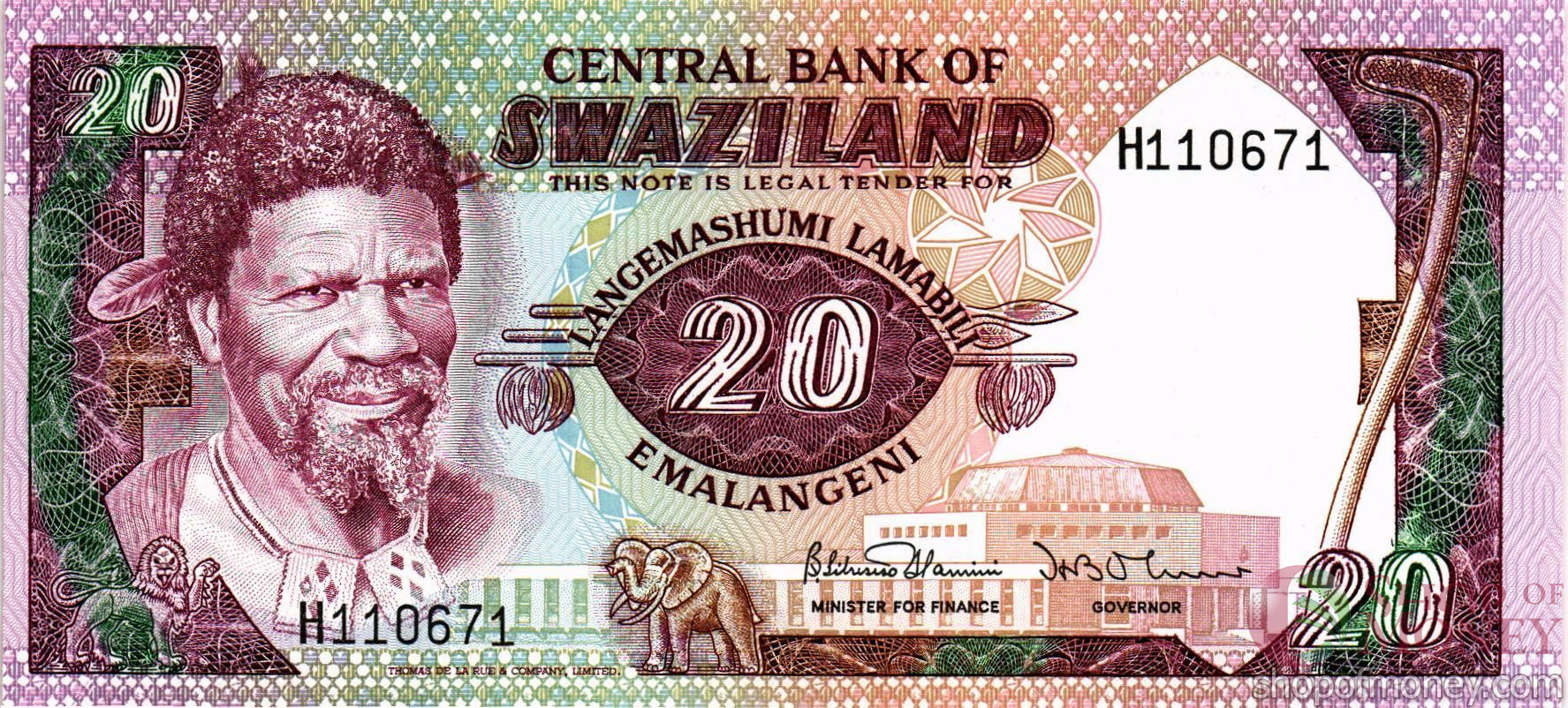 СВАЗИЛЕНД 20 ЭМАЛАНГЕНИ