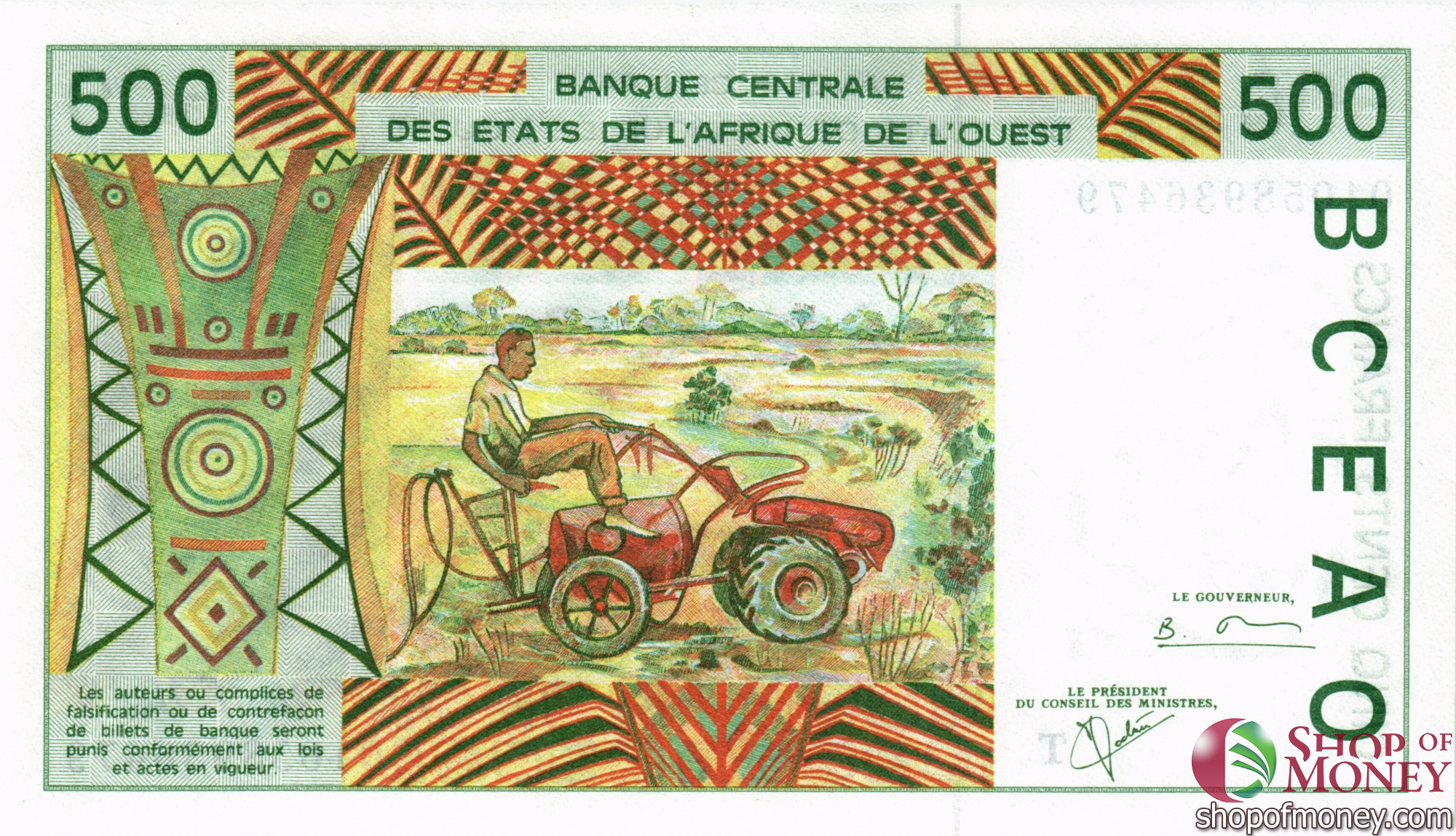 WAS - ТОГО 500 ФРАНКОВ (T) мини 1