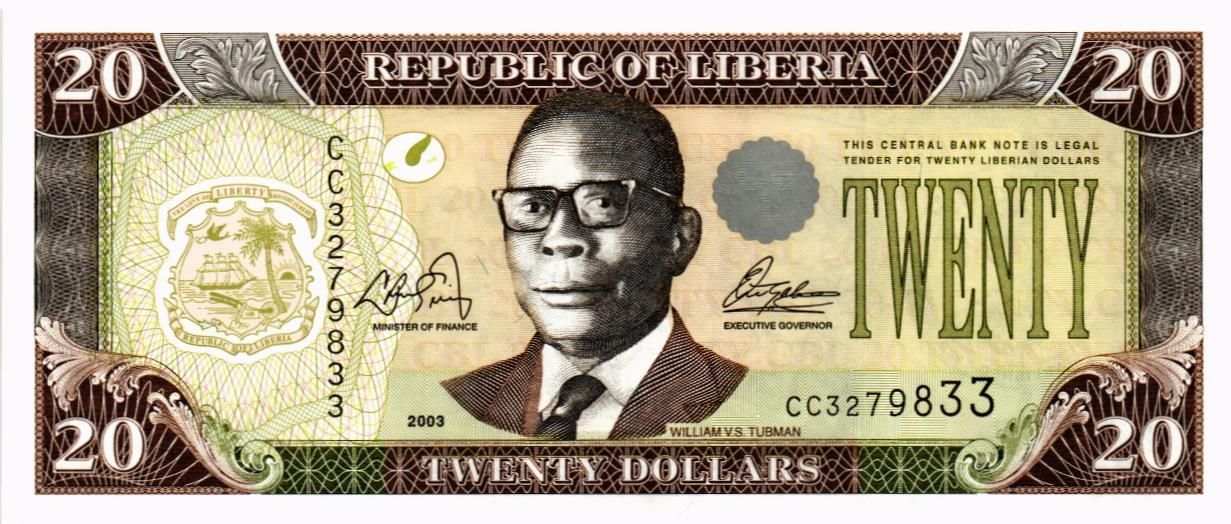 ЛИБЕРИЯ 20 ДОЛЛАРОВ