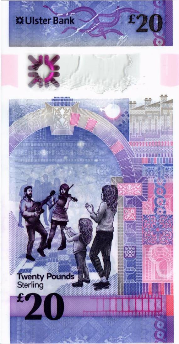 СЕВЕРНАЯ ИРЛАНДИЯ 20 ФУНТОВ (ULSTER BANK) мини 2