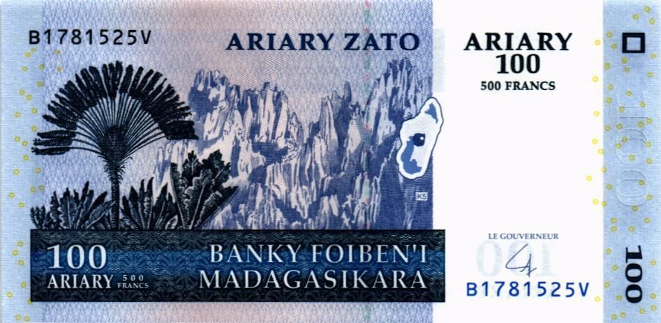 МАДАГАСКАР 100 АРИАРИ мини 1