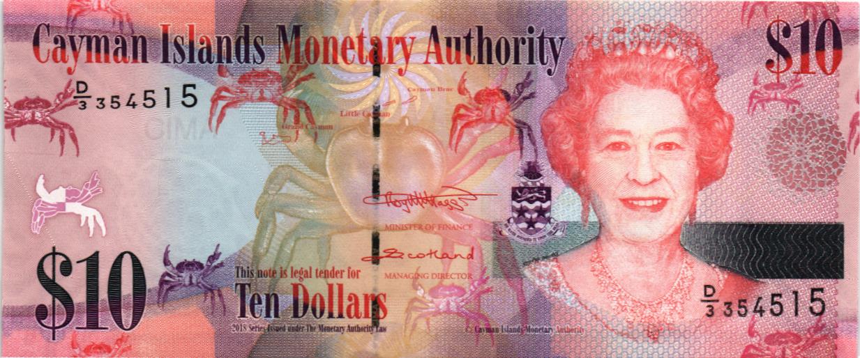 КАЙМАНОВЫ ОСТРОВА 10 ДОЛЛАРОВ
