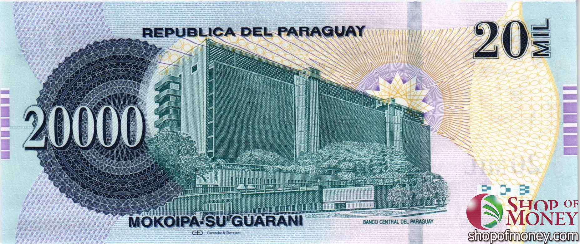 ПАРАГВАЙ 20000 ГУАРАНИ мини 2
