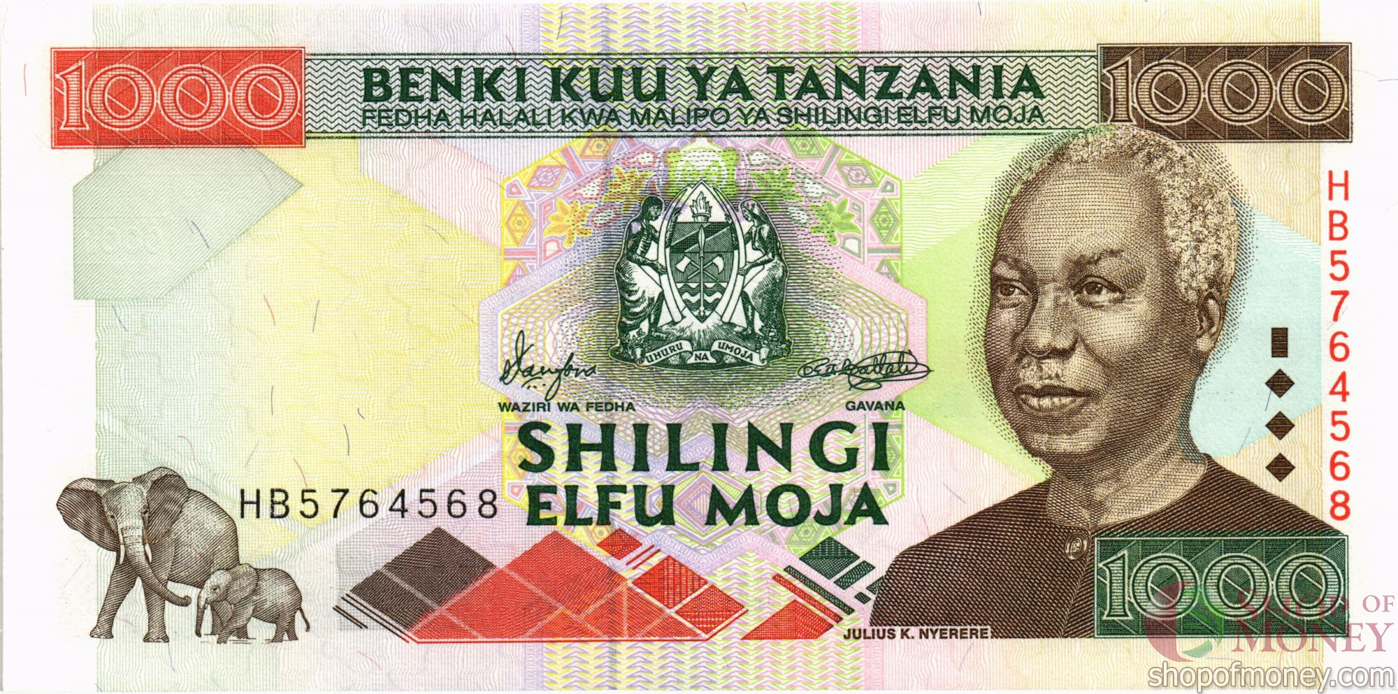 ТАНЗАНИЯ 1000 ШИЛЛИНГОВ